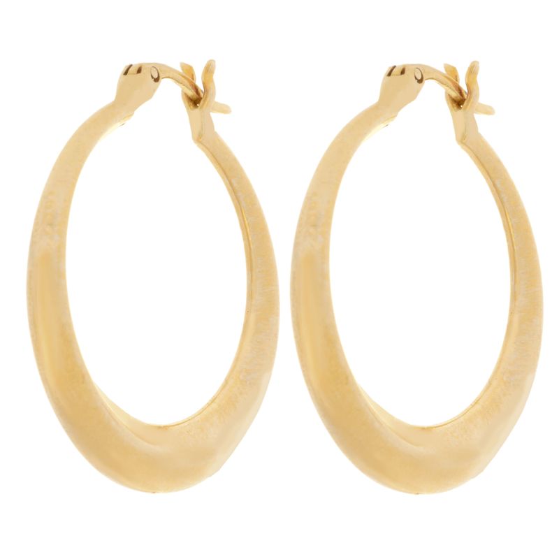 گوشواره طلا 18 عیار زنانه طلای مستجابی مدل حلقه ای کد 02